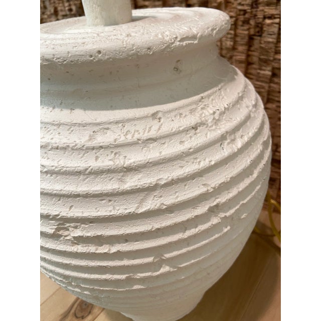 Pair of 1980’s Neutral Organic Texture Lamps For Sale - Image 9 of 12