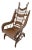 Antique American Victorian Wicker Woven Rocking Chair For Sale