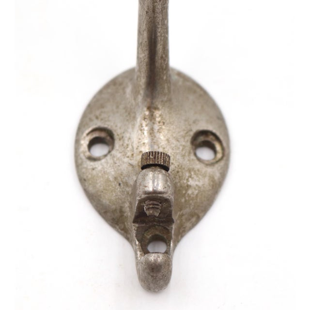 Pair of Vintage Nickeled Brass Wall Shelf Brackets For Sale - Image 6 of 7