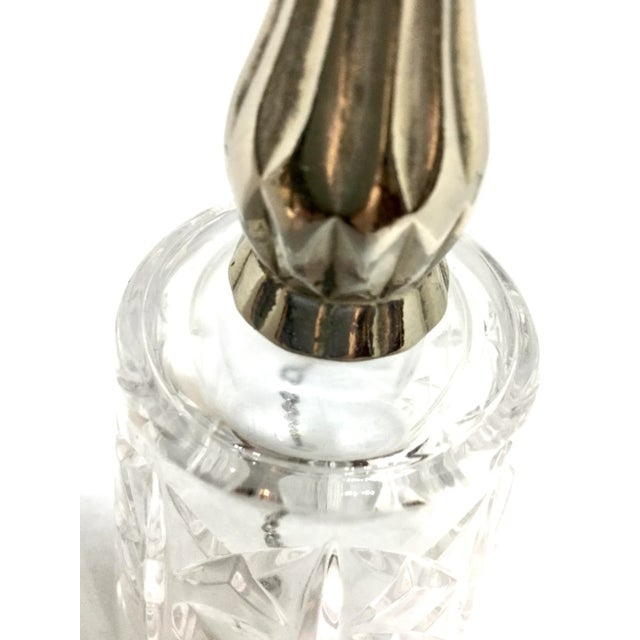 Vintage Cut Crystal & Silver Plated Bell For Sale - Image 4 of 9