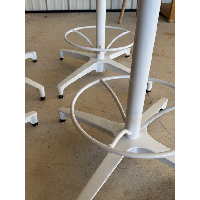 Vintage Woodard Aluminum Swivel Counter Stools With Ivy Leaf Backs – Set of Four For Sale - Image 11 of 12