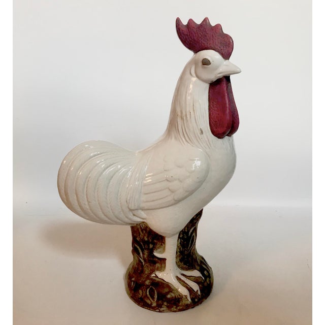White 1935-1955 Ugo Zaccagnini Modernist Rooster Figure, Signed For Sale - Image 8 of 11