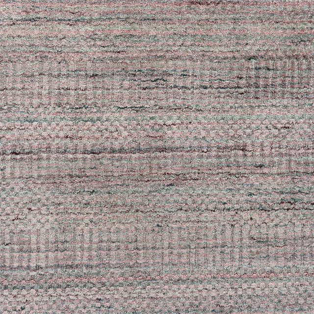 Simplicity Pink Turquoise Contemporary Handwoven Rug 8' X 9'9 For Sale - Image 9 of 11