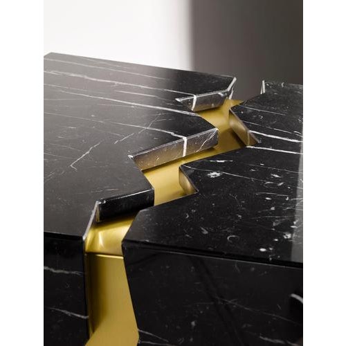 Metal Marble Crepa Coffee Tables by Atelier Terrai, Set of 2 For Sale - Image 7 of 10