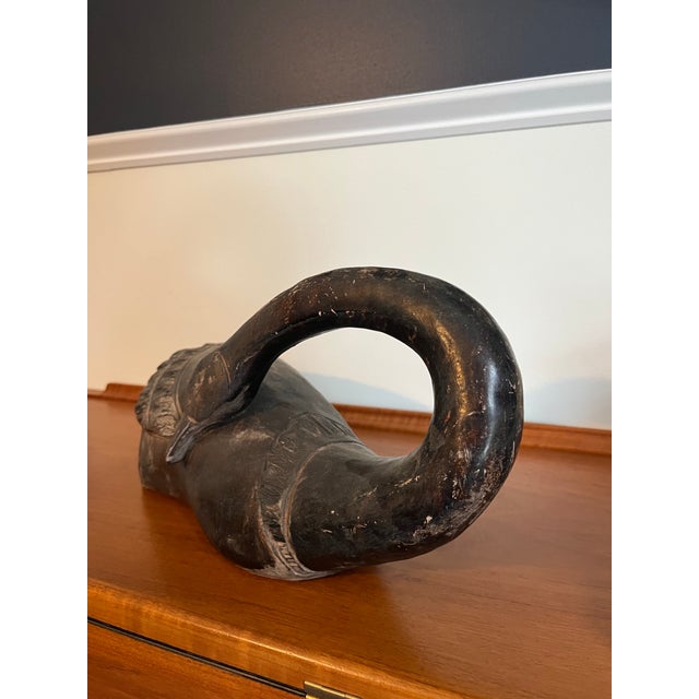 Brown Austin Productions Hand Carved Durastone Swan Sculptural Decorative Object For Sale - Image 8 of 9