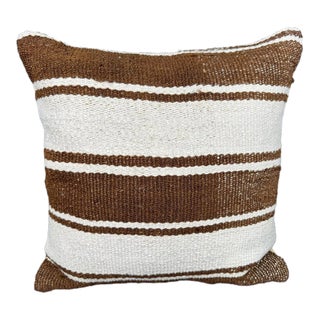 Turkish Hemp Pillow Cushion Natural Beige Brown Pillow Cushion Cover 20"x20" For Sale