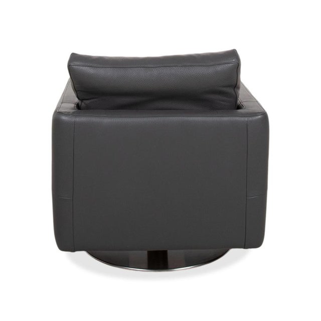 Relevé Armchair in Black Leather from Natuzzi For Sale - Image 14 of 16