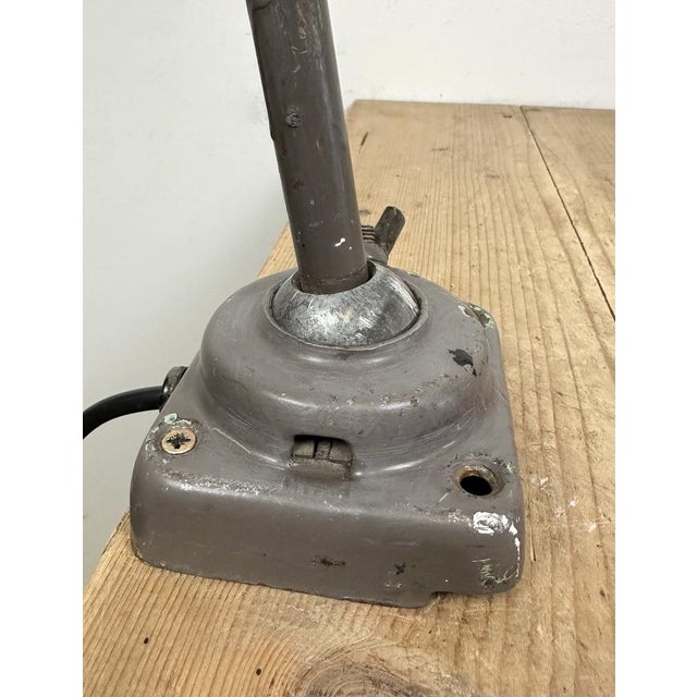 Industrial Brown Workshop Table Lamp, 1960s For Sale - Image 13 of 18
