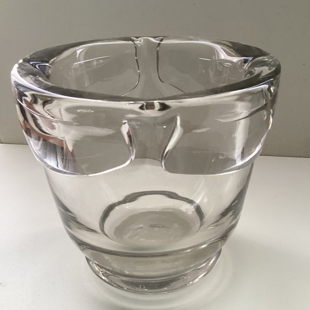 Vintage Polish Blown Crystal Ice Bucket Container For Sale - Image 4 of 6