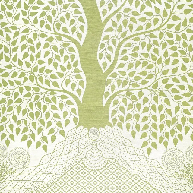 Kayon Sisal Panel is a graphic allover floral pattern that is printed on our beautifully textured Haruki Sisal wallpaper....