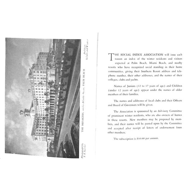1950s "Social Index Winter Residents and Visitors to Palm Beach/ Miami Beach Vol. 30" 1954 For Sale - Image 5 of 6