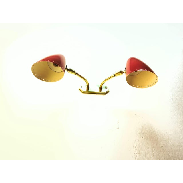 Adjustable Double Light Wall Lamp in Brass from Stilnovo, 1960s For Sale - Image 17 of 17