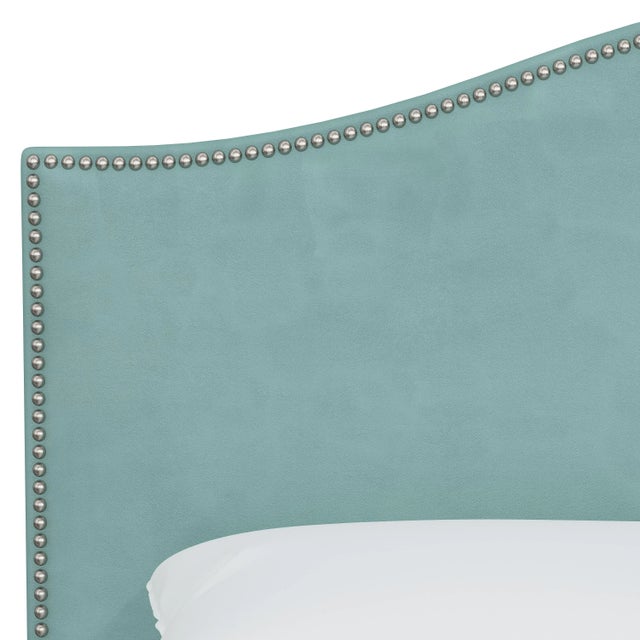 Spritely Home Ashland Headboard in Caribbean Classic Velvet, Twin For Sale - Image 4 of 6