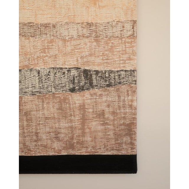 A contemplative abstract composition by Andie GRANDE (1953–2024), titled Lenten Sunday. Signed, dated, and titled on the...