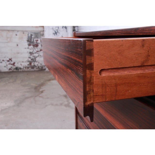 Danish Modern Rosewood Bachelor Chests or Large Nightstands, Newly
