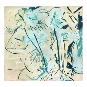 Contemporary Abstract Acrylic on Canvas Painting "In Spite of All the Damage" by Macha Poynder