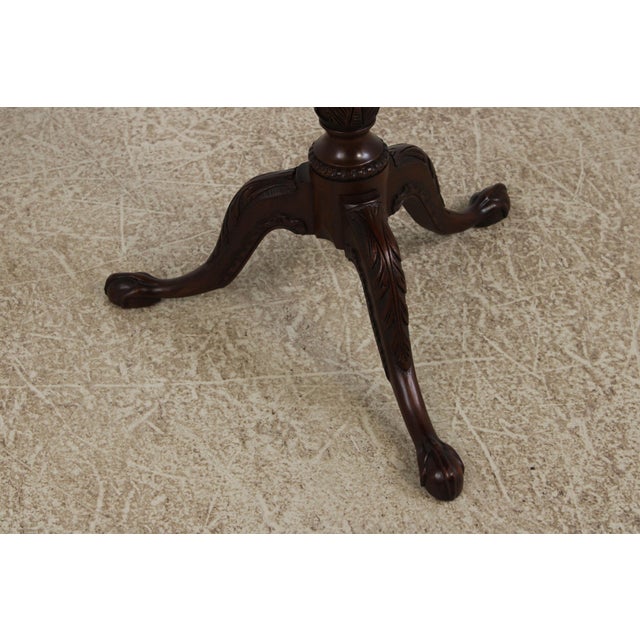 Brown Henkel Harris Mahogany Pie Crust Tilt Top Table For Sale - Image 8 of 15