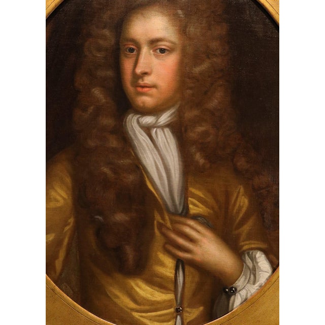 Early 18th Century Workshop of Godfrey Kneller, Portrait of William Congreve, 1720, Oil on Canvas For Sale - Image 5 of 14