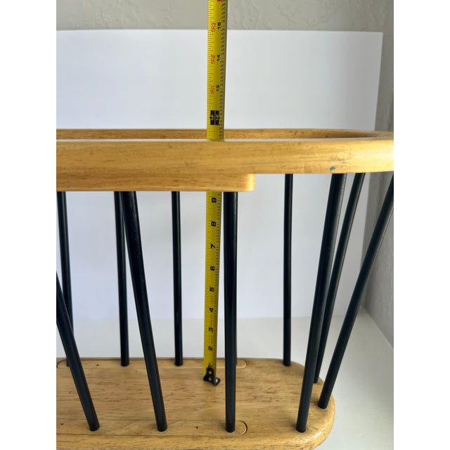 Wood Mid 20th Century Magazine Rack For Sale - Image 7 of 18