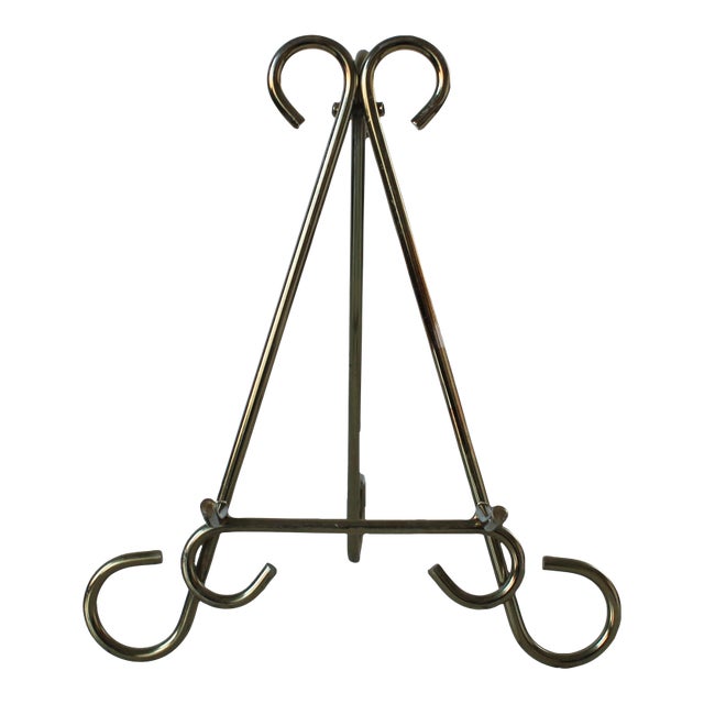 Vintage Brass Tone Art Easel For Sale