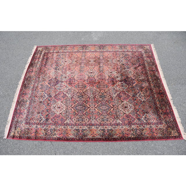 Karastan’s Multi-Color Panel Kirman rug, design #717, features an intricate allover floral pattern framed by a richly...