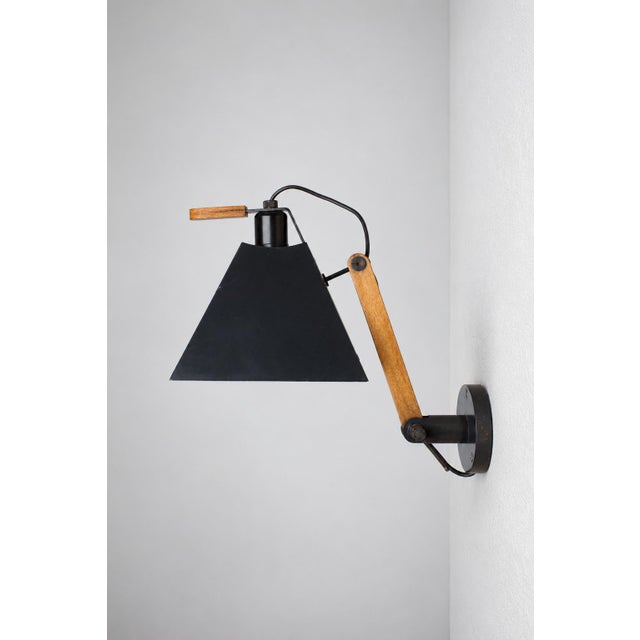 Black Arquímedes Wall Lamp by Gemma Bernal and Ramón Isern, 1970s For Sale - Image 8 of 15