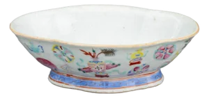 Chinese Famille Rose Porcelain Footed Bowl