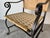 1990s Organic Modern Hand-Wrought Iron and Woven Raffia Armchair For Sale - Image 12 of 12