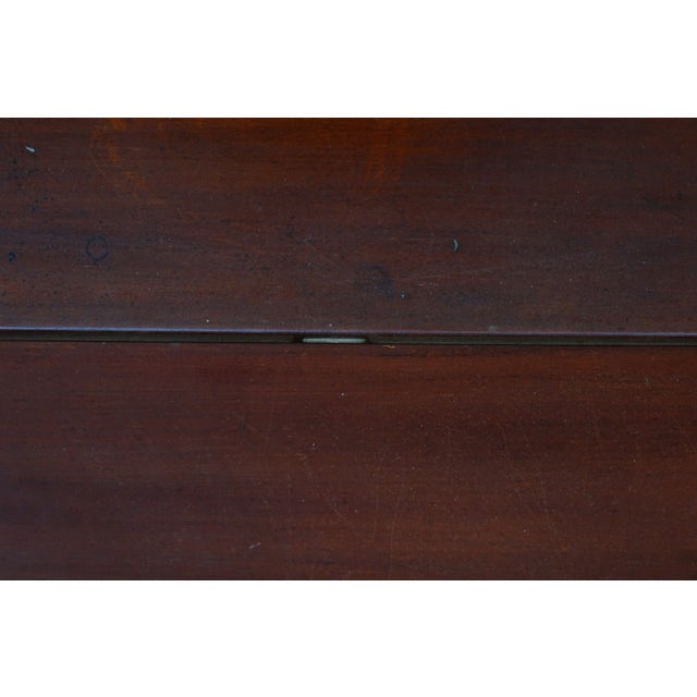 Antique Early 19th C. American Federal Serpentine Mahogany Console Game Table For Sale - Image 15 of 18