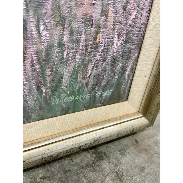 Late 20th Century Vintage Impressionist Framed Oil Painting For Sale - Image 5 of 9