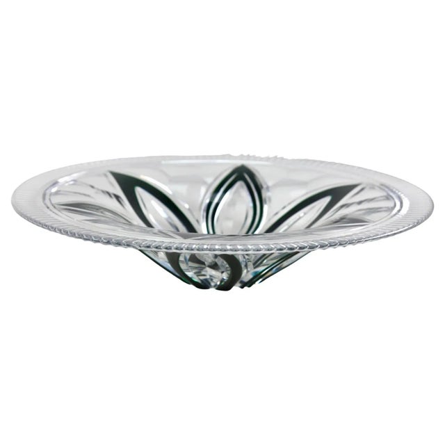 Crystal Centerpiece Fruits Bowl Cut to Clear from Val Saint Lambert, 1950 For Sale - Image 12 of 12