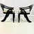 Art Deco 1980s Vintage Chinoiserie Asian Modern Curled Arms Spoon Side Chairs - A Pair, After Stanley Jay Friedman For Sale - Image 3 of 18