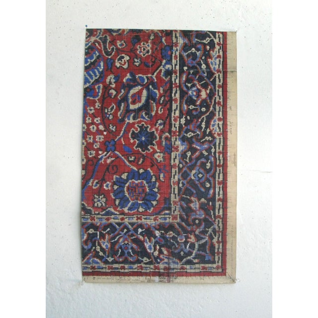 19th c. French original textile design. Gouache on paper. Each design is a one-of-a-kind, hand-painted work. The designs...