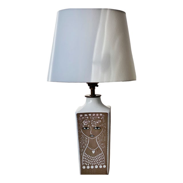 Swedish Modern Beata Table Lamp in Ceramic from Upsala-Ekeby, 1950s For Sale