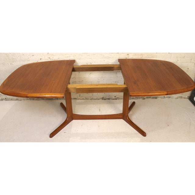 Mid 20th Century Oval Extending Danish Teak Dining Table by Dyrlund For Sale - Image 13 of 16