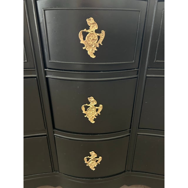 Paint Vintage French Provincial Nine-Drawer Sideboard/Dresser by Bassett Furniture Company For Sale - Image 7 of 9