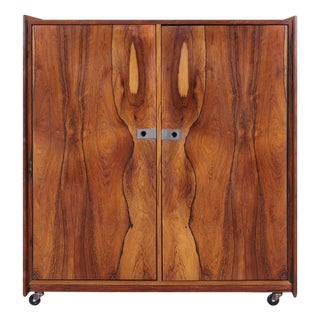 Mid-Century Brazilian Rosewood Armoire Dresser by Intercontinental Design For Sale