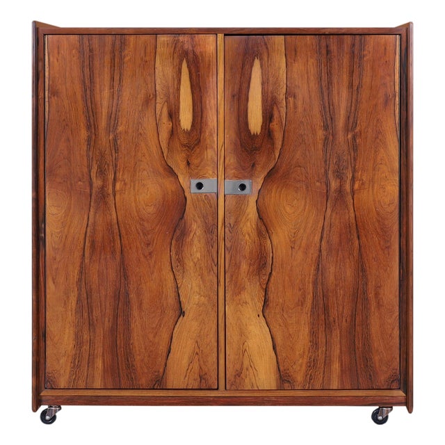 Mid-Century Brazilian Rosewood Armoire Dresser by Intercontinental Design For Sale