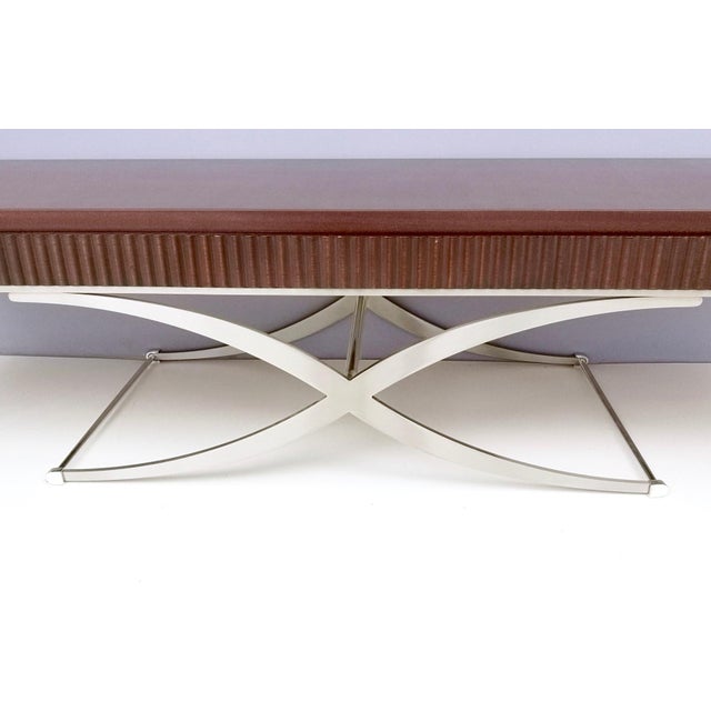 Side Table with Wooden Top and Steel Frame by Italo900, Italy For Sale - Image 9 of 14