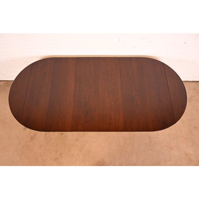1960s Kindel Furniture French Regency Louis XVI Cherry Wood Extension Dining Table, Newly Refinished For Sale - Image 5 of 12