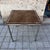 Brown Folding Game Table in Steel and Velvet attributed to Christian Dior, France, 1970s For Sale - Image 8 of 18