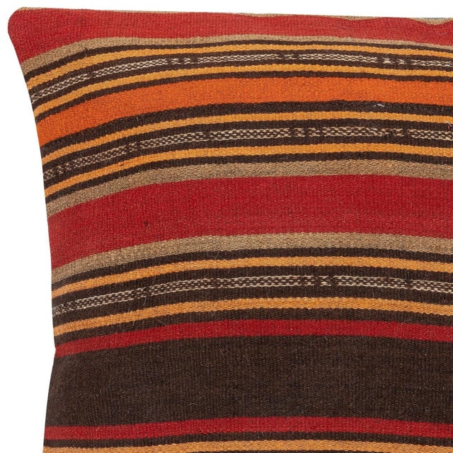 Traditional 20"x20" HandWoven Kilim Cushion Cover. Accent Pillow. Vintage Throw Pillow Cover For Sale - Image 3 of 4