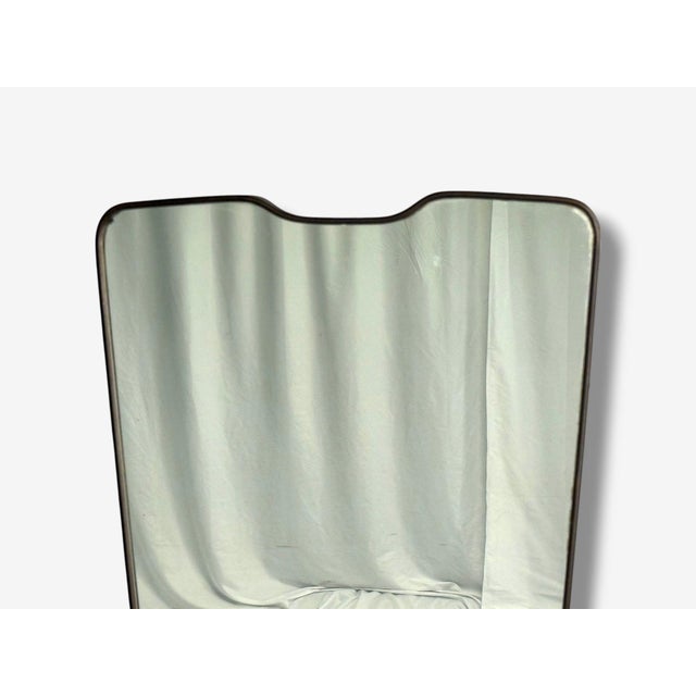 Italian Modern, Brass, Glass, Wall Mirror, Italy, 1950s For Sale - Image 4 of 6
