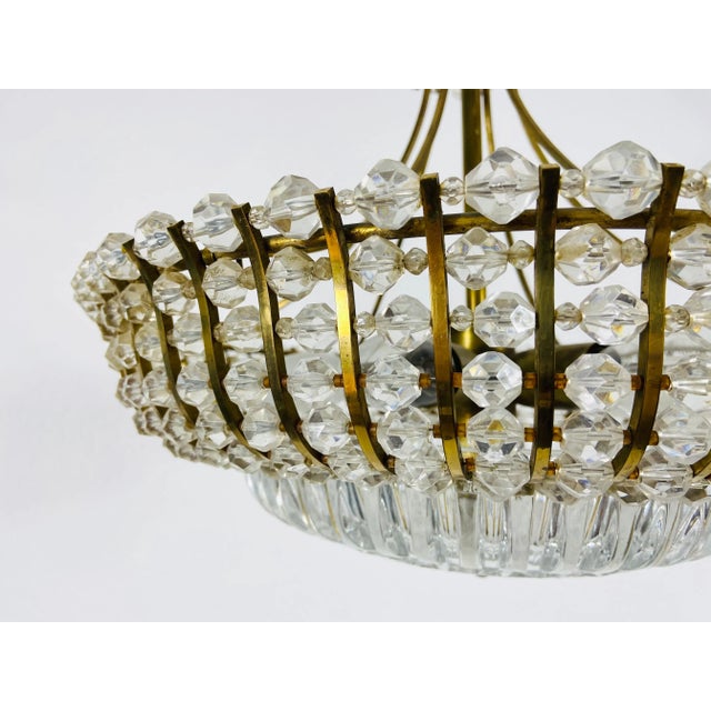 Midcentury Brass Chandelier by Rupert Nikoll, 1960s For Sale - Image 10 of 13
