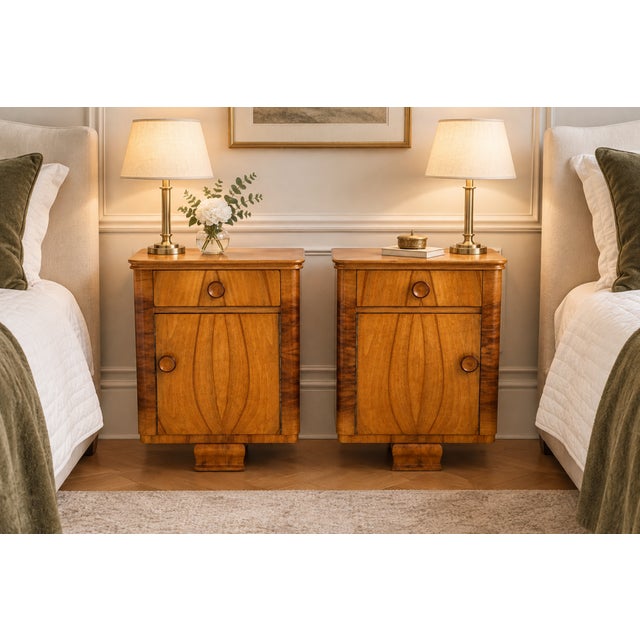 Vintage Polish Art Deco Nightstands, 1940s, Set of 2 For Sale - Image 13 of 13