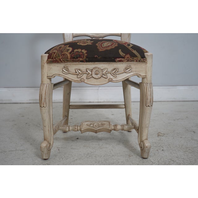 White Set of 4 Country French Dining Room Chairs For Sale - Image 8 of 18
