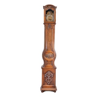 French Louis XV Period Walnut Longcase Clock from the Rhône Valley, circa 1760 For Sale