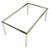 1970s Polished Stainless Steel & Brass Glass Top Rectangle Coffee Table Mid Century For Sale - Image 5 of 12