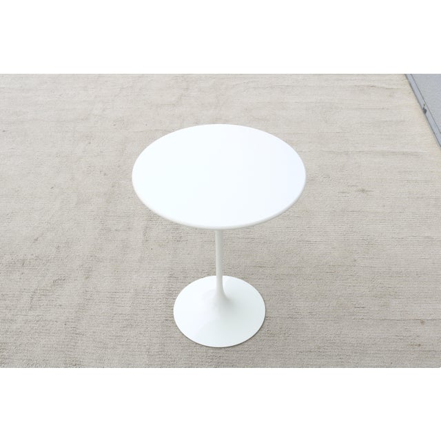 Mid-Century Modern Eero Saarinen for Knoll 16" Round White Tulip Side Table For Sale - Image 9 of 18