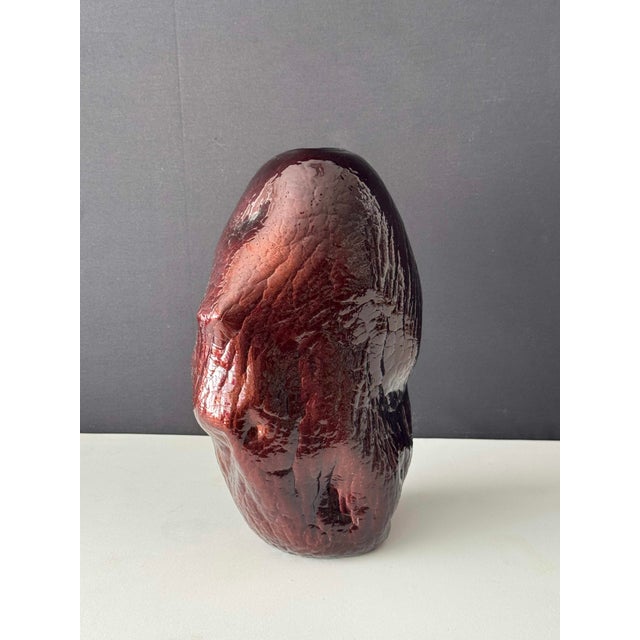 Hand-formed, blown glass creation with a special finish. This peace was created using the most advanced coloring...